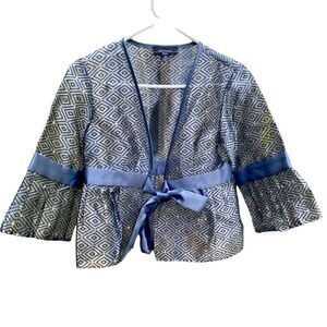 R & M Richards Ornate Shrug Sequin Jacket Size 6 P